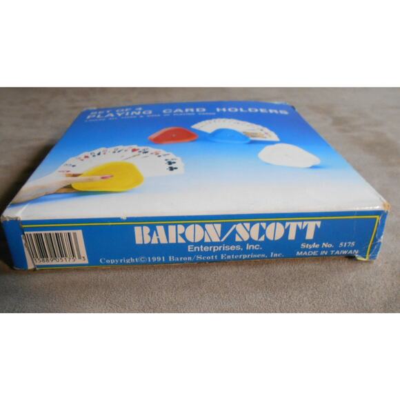 Vintage 1991 Playing Card Holders Set of 4 Baron/Scott Ent. #5175 Taiwan - Picture 5 of 7